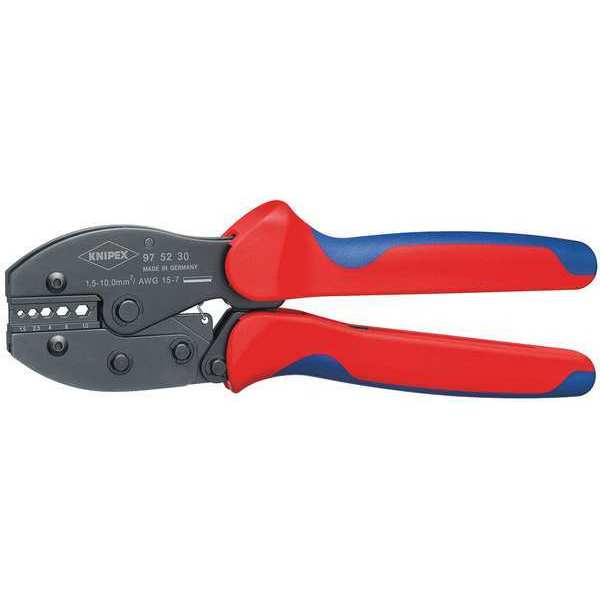 Knipex 220mm Crimping Pliers, 5 Position, 15 to 11 AWG 15 to 11 AWG 97 52 30