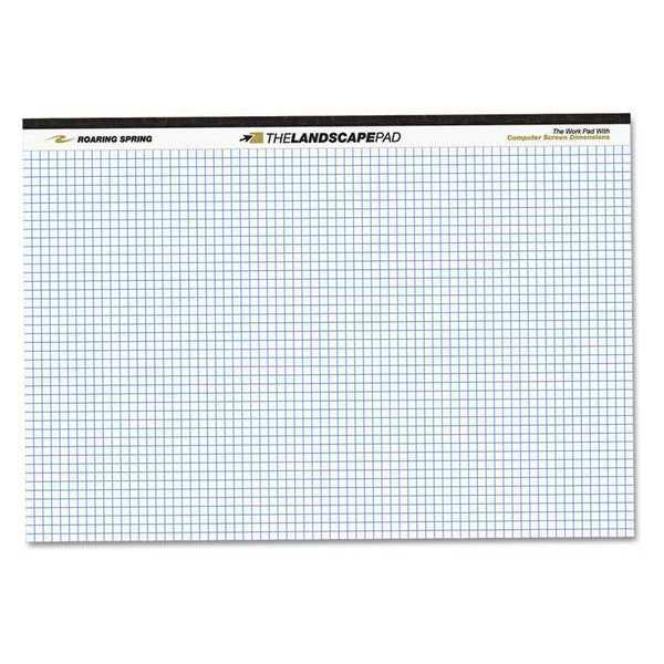 Roaring Spring White Wide Landscape Graph Paper Pad 74505