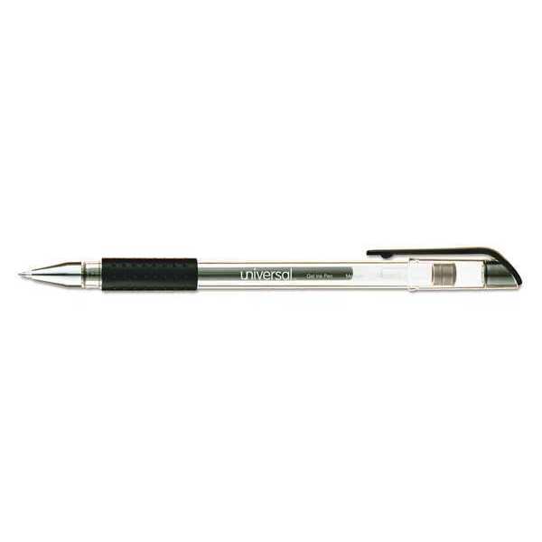 Universal Ballpoint Pen, Gel, Medium, Black, PK12 UNV39510
