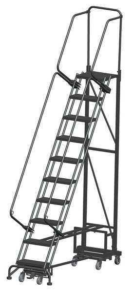 Ballymore 123 in H Steel All Direction Ladder, 9 Steps, 450 lb Load Capacity Nav-9RS