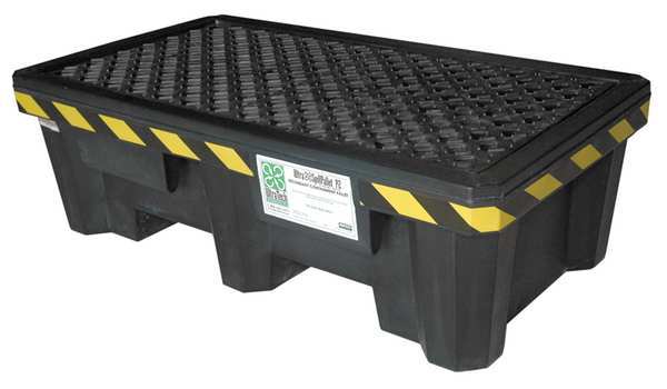 Ultratech Ultra Spill Pallet(R), Economy Model, 66 gal Spill Capacity, 2 Drum, 1500 lb, Polyethylene 2504