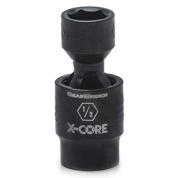 Gearwrench 3/8" Drive 6 Point Standard X-Core™ Pinless Impact Universal SAE Socket 1/2" 84482