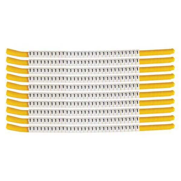 Brady Clip Sleeve Wire Mrkrs, 1, Blk/Wht, PK10, SCN18-1 SCN18-1
