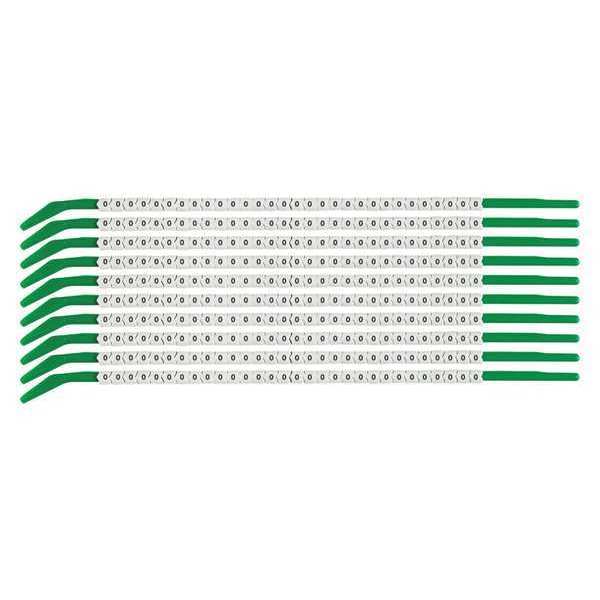 Brady Clip Sleeve Wire Mrkrs, 0, Blk/Wht, PK10, SCN09-0 SCN09-0