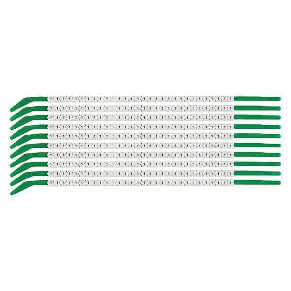 Brady Clip Sleeve Wire Mrkrs, 1, Blk/Wht, PK10, SCN09-1 SCN09-1