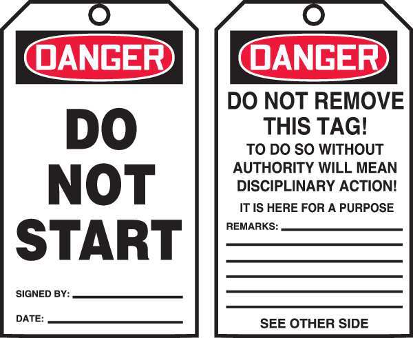Accuform Danger Tag By The Roll, 6-1/4 x 3, PK100 TAR108