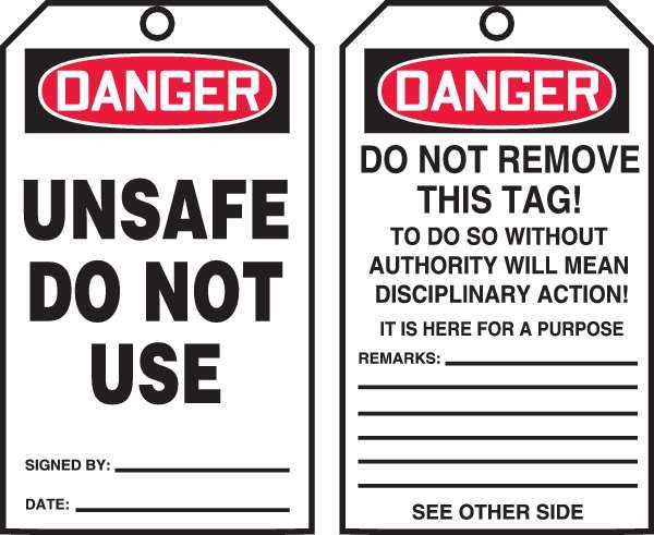 Accuform Danger Tag By The Roll, 6-1/4 x 3, PK250 TAR150