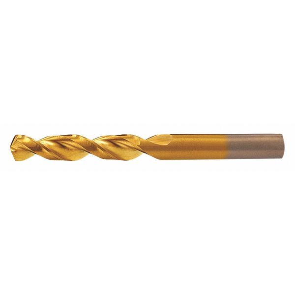 Cleveland Screw Machine Drill Bit, 11/16 in Size, 135  Degrees Point Angle, Cobalt, TiN Finish C14361