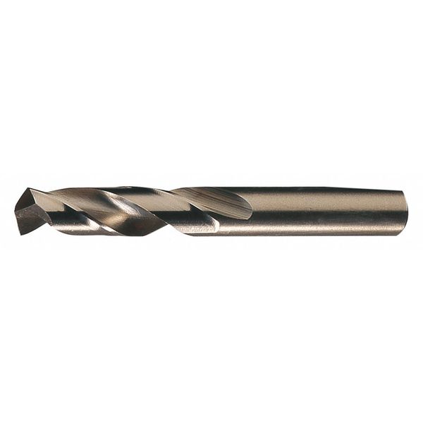 Cleveland Screw Machine Drill Bit, 5.10 mm Size, 135  Degrees Point Angle, Cobalt, Straw/Bronze Finish C14807