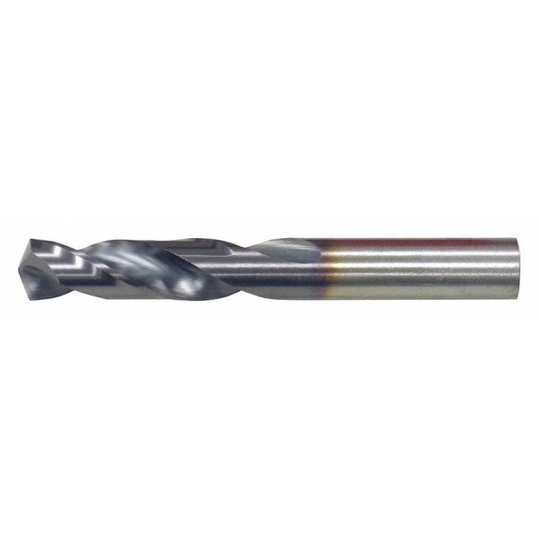 Cleveland Screw Machine Drill Bit, 9.00 mm Size, 135  Degrees Point Angle, Cobalt, TiCN Finish, Spiral Flute C14769
