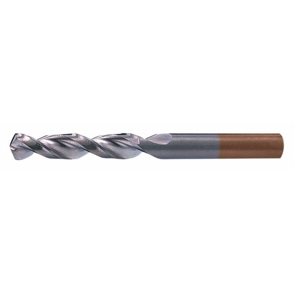 Cleveland Screw Machine Drill Bit, 3/8 in Size, 135  Degrees Point Angle, Cobalt, TiCN Finish, Straight Shank C15270