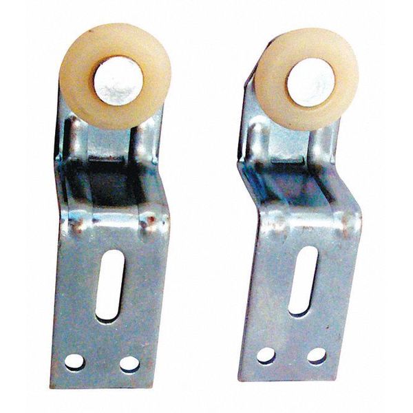Primeline Tools 1-1/8 in. Back Position Top-Hung Bypass Closet Door Rollers and Brackets, Cox (2 Pack) N 6514