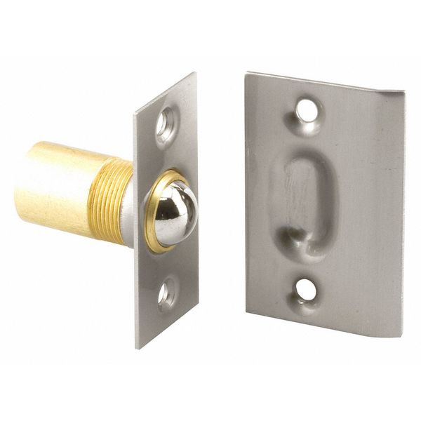 Primeline Tools Solid Brass, Satin Nickel, Ball Bullet Catch and Strike (Single Pack) N 7289