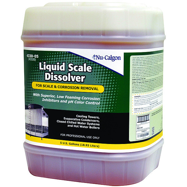 Nu-Calgon Scale Remover, Liquid, 5 gal., Orange 4330-05
