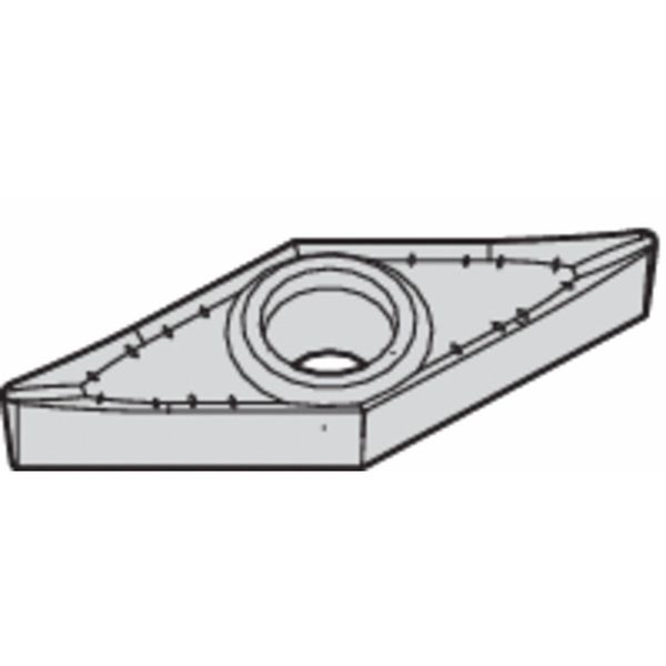 Widia Diamond Turning Insert, Diamond, 3, VCGT, 2, Carbide VCGT331AL3