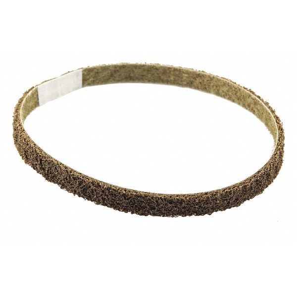 Zoro Select Sanding Belt, 1/2 in W, 18 in L, Non-Woven, Aluminum Oxide, 50 Grit, Coarse, D0932, Brown 05539554479