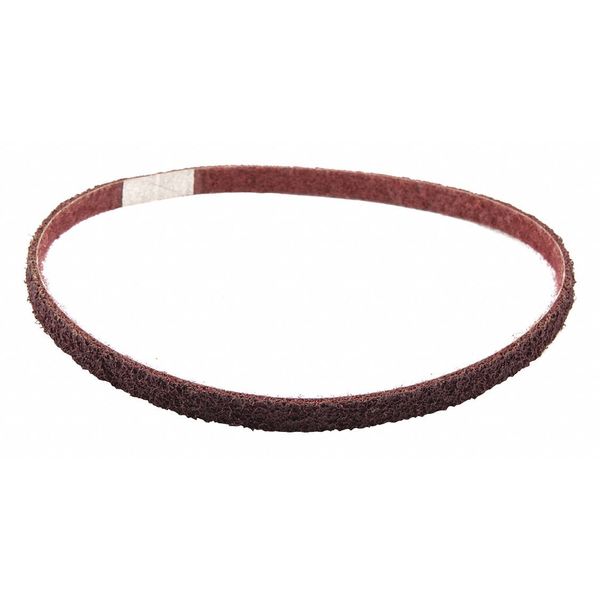 Zoro Select Sanding Belt, 1/2 in W, 24 in L, Non-Woven, Aluminum Oxide, 80 Grit, Medium, D0933, Maroon 78072775331