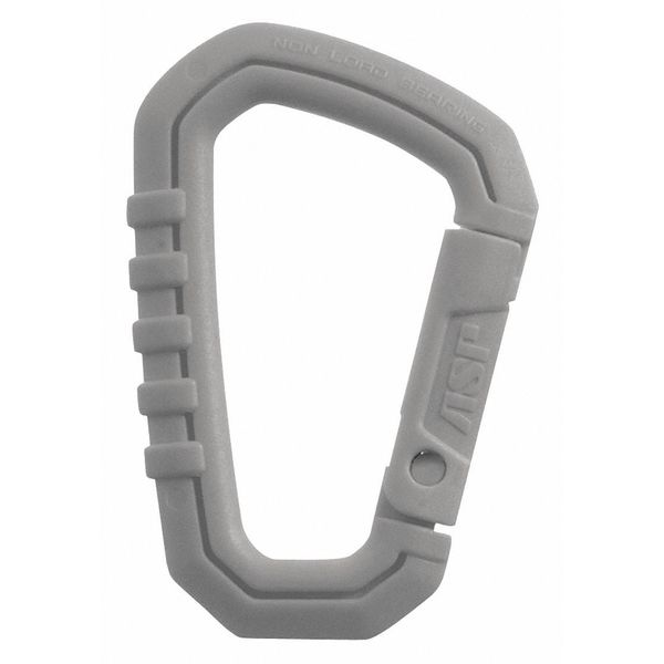 Asp Carabiner, Auto-Lock, 2-1/2" Length, Polymer, Gray 56262