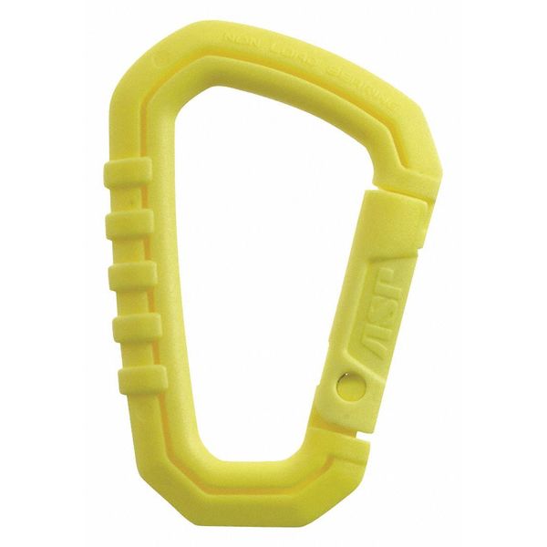 Asp Carabiner, Auto-Lock, 2-1/2" Length, Polymer, Neon Yellow 56263