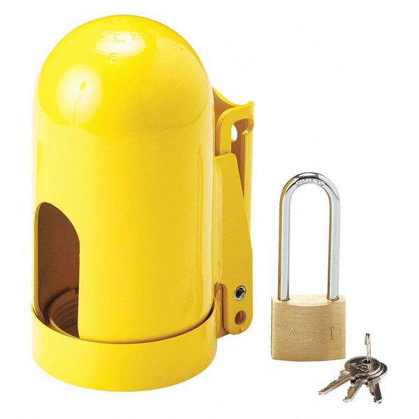 Condor Locking Cylinder Cap, Yellow, Steel 437R36