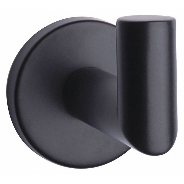 Taymor Robe Hook, Zinc, Matte, Wall Mount, 1-3/4" H 04-2801BLK