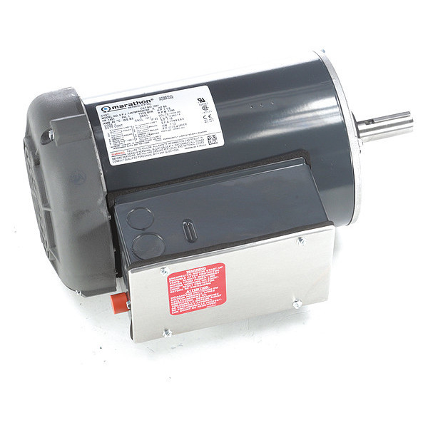 Marathon Motors Capacitor-Start/Run General Purpose Motor, 1 1/2 HP, 115/208-230V AC Voltage, 145T Frame 145TBFR5327