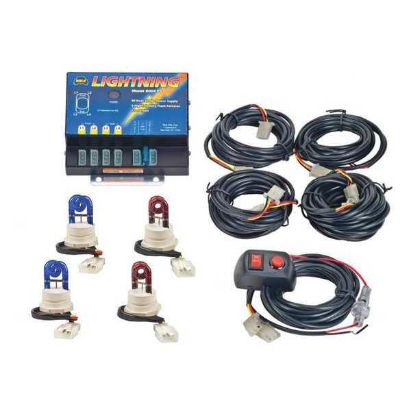 Wolo Strobe Kit, Blue/Red, Wolo-Lightning 8004-8BBRR