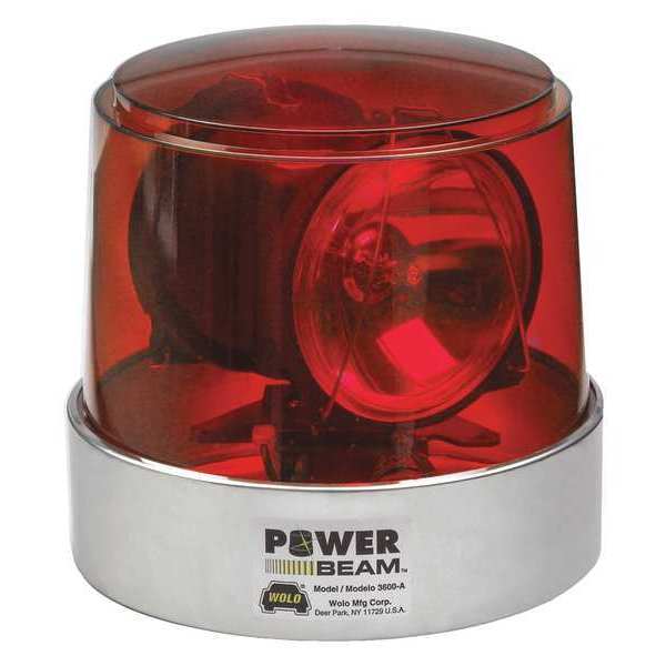 Wolo Power Beam Halogen Light, Red Lens 3610-R