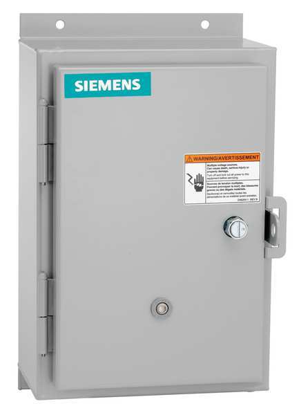 Siemens Nonreversing NEMA Magnetic Motor Starter, 12 NEMA Rating, 240V AC, 3 Poles, 1NO 14DUD320G