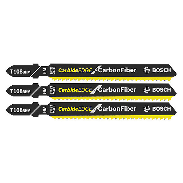 Bosch Clean for Carbon Fiber Jigsaw Blade, PK3 T108BHM3
