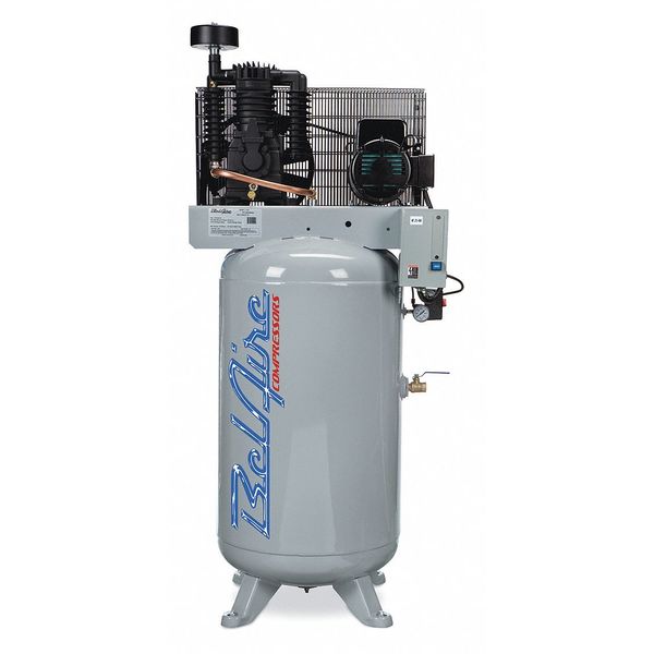 Belaire Air Compressor, Vrtical, 5HP, 80gal, 1-Phase 318V