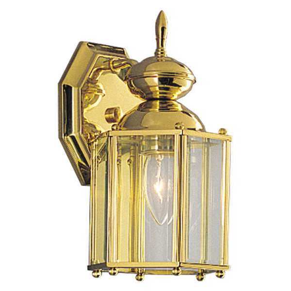 Progress Lighting BrassGUARD Small 1-Light Wall Lantern, 100 W, Polished Brass P5756-10