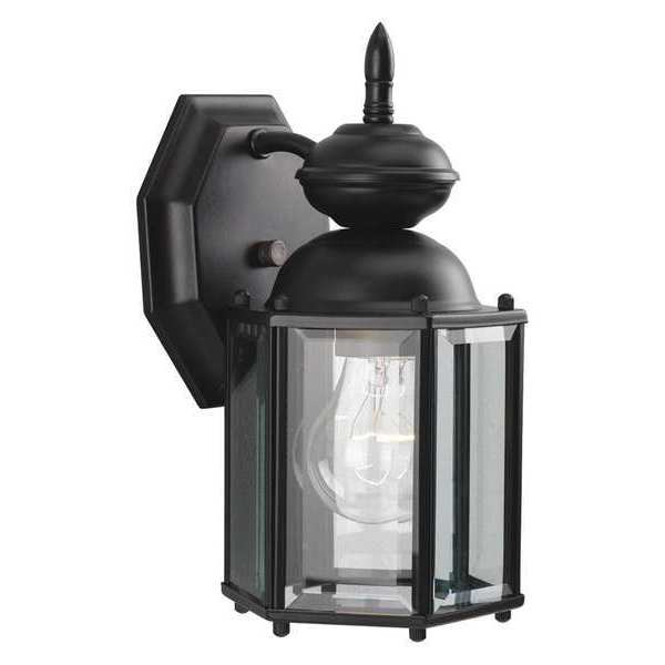 Progress Lighting BrassGUARD Small 1-Light Wall Lantern, 100 W, Black P5756-31