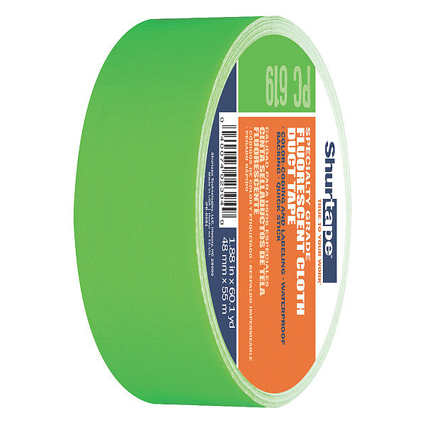 Shurtape Tape, Duct Type, 48mm Duct Tape W PC 619 FLG-48mm x 55m-24 rls/cs