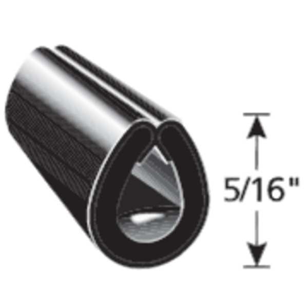 Trim-Lok Black Vinyl Edge Guard 250 ft. L, 5/16" H EGB-250