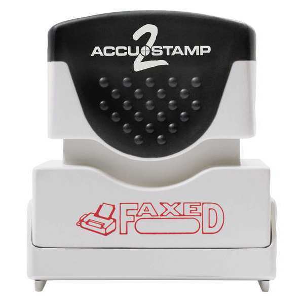 Accu-Stamp2 Stamp, Red, Faxed, 1-5/8"x1/2" 035583