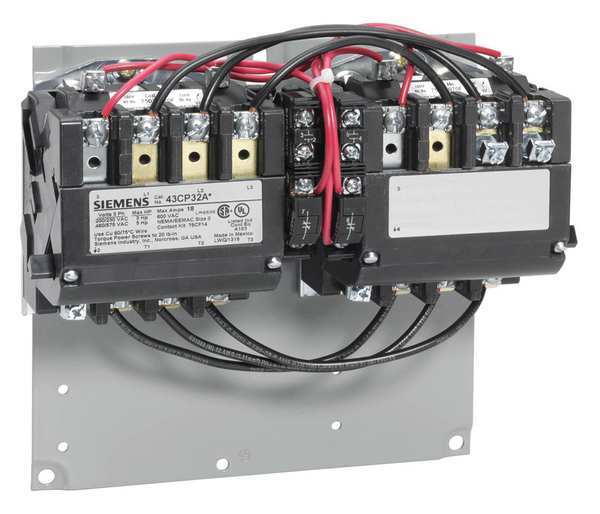 Siemens 240VAC Reversing Magnetic Contactor 3P 18A NEMA 0 43CP32AG