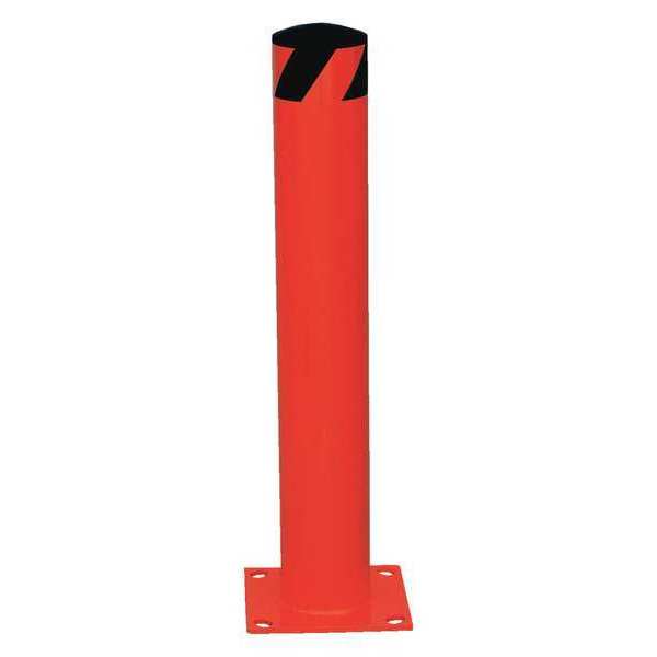 Vestil Steel Pipe Safety Bollard, 36 x 4-1/2, Red BOL-36-4.5-RED