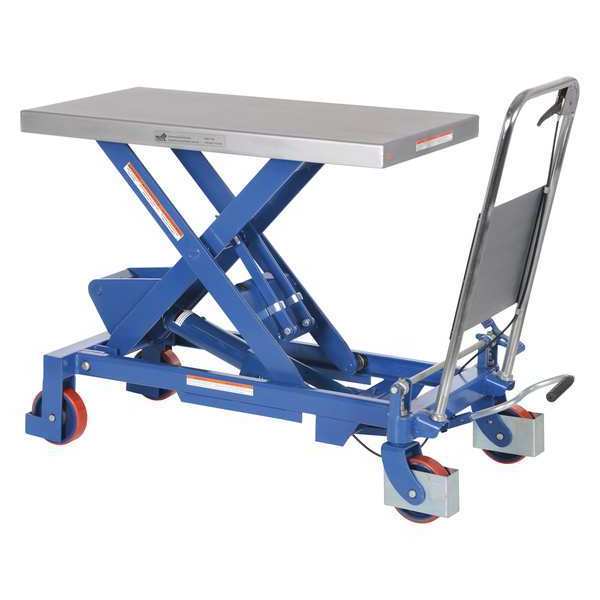 Vestil Hydraulic One Scissor Cart, 1750 lb. Cap, 20"W, 39-1/2"L CART-1750