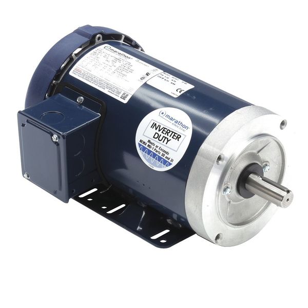 Marathon Motors 3-Phase General Purpose Motor, 1 1/2 HP, 145TC Frame, 230/460V AC Voltage, 1,755 Nameplate RPM 145TTFR6058