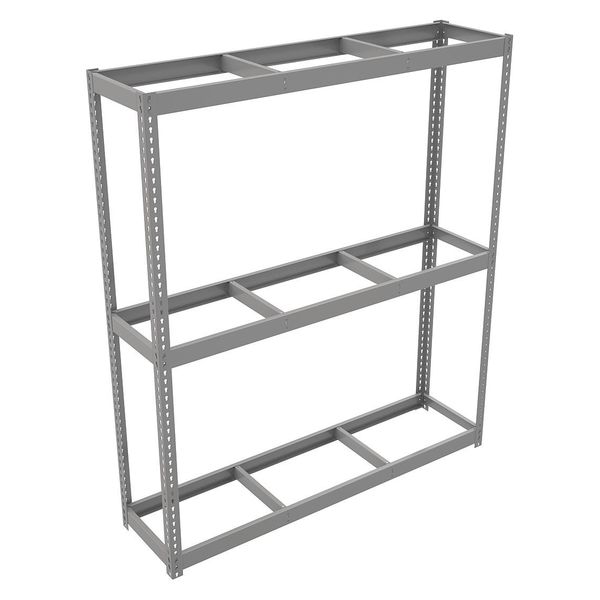 Tennsco Boltless Shelving Unit, 18-5/8"D x 72-5/8"W x 84"H, 3 Shelves, Steel ZLC7-7218S-3