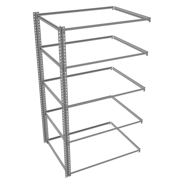 Tennsco Boltless Shelving, Add-On, 48x36, 5 Shelf ZAH7-4836A-5