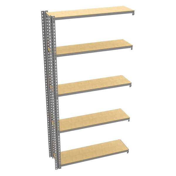 Tennsco Boltless Shelving, 12"D x 42"W x 84"H, 5 Shelves, Carbon Steel ZA7-4212A-5D