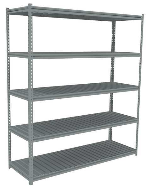 Tennsco Boltless Shelving Unit, 24-5/8"D x 72-5/8"W x 84"H, 5 Shelves, Steel ZB7-7224S-5C