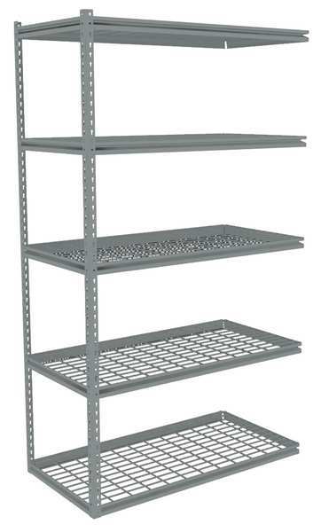 Tennsco Boltless Shelving, Add-On, 48x24, Wire ZB7-4824A-5W