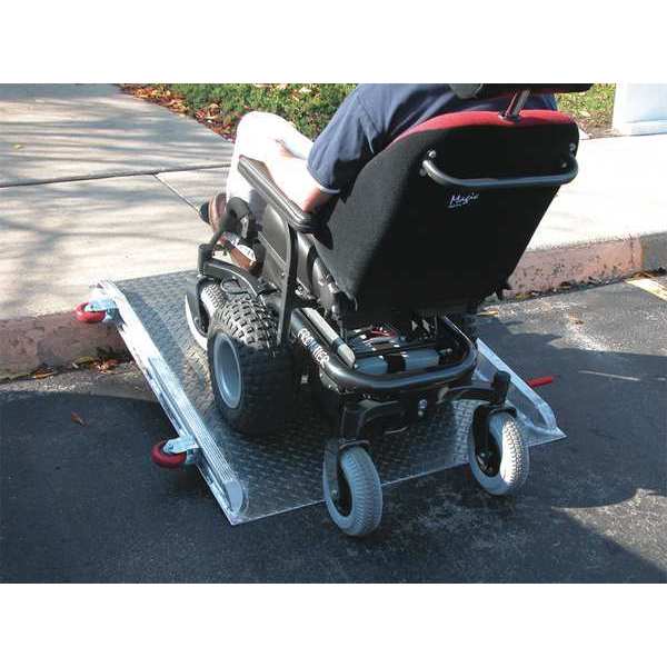 Vestil Roll-O-Wheel Curb Wheelchair Ramp, 48" D-ROL-48