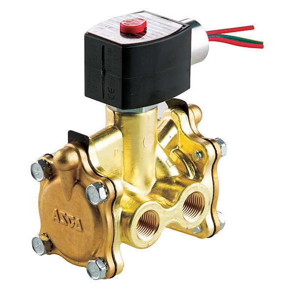 Redhat 24V DC Brass Solenoid Valve, Normally Closed, 3/8 in Pipe Size EF8316G054
