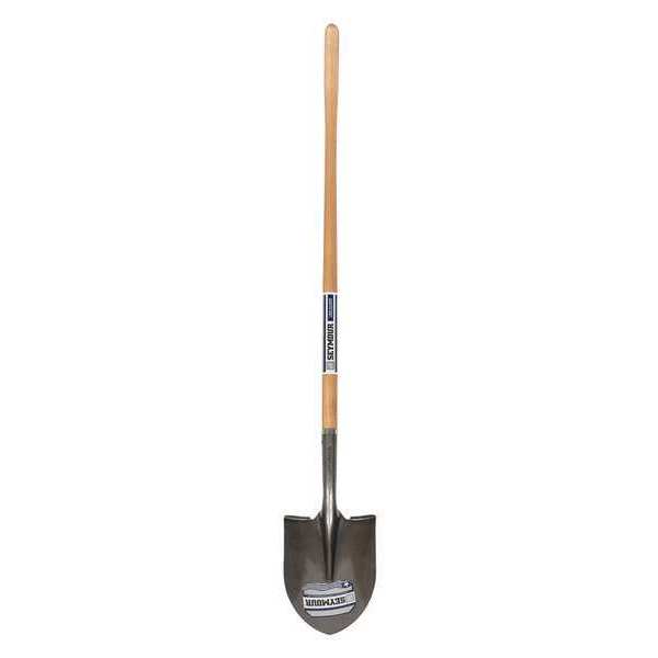 Seymour Midwest 16 ga Round Point Shovel, 48 in L Wood Handle 49150