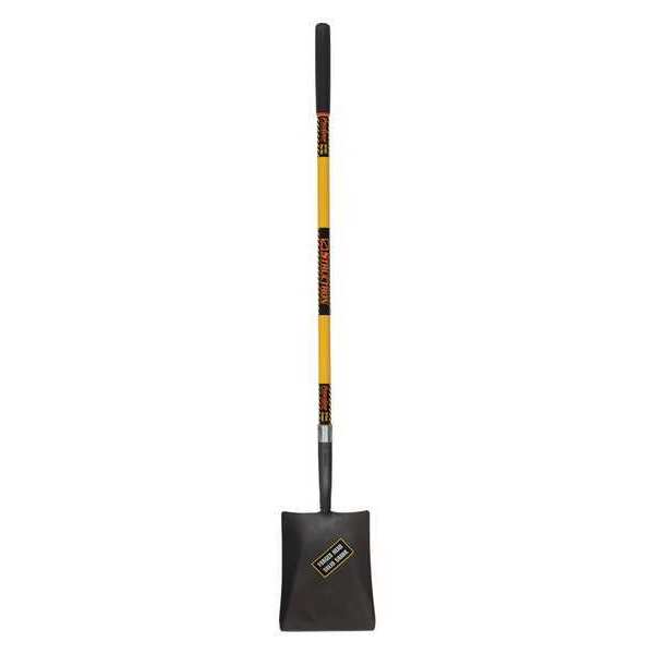 Structron #2 Square Point Shovel, 48 in L Yellow Premium Fiberglass Handle 49772