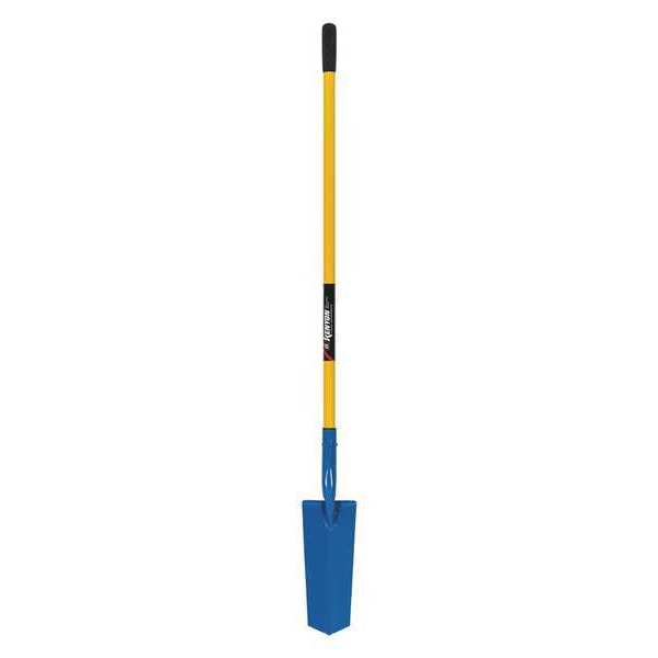 Kenyon 14 ga Forward Turn Step Drain Spade Shovel, Steel Blade, 48 in L Black/Yellow 49597